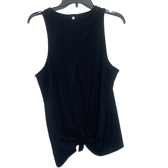 Athleta XL Black Tank Open Back Ties at Waist - Picture 5 of 6